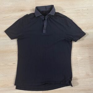 Lululemon Men's Black Polo Shirt